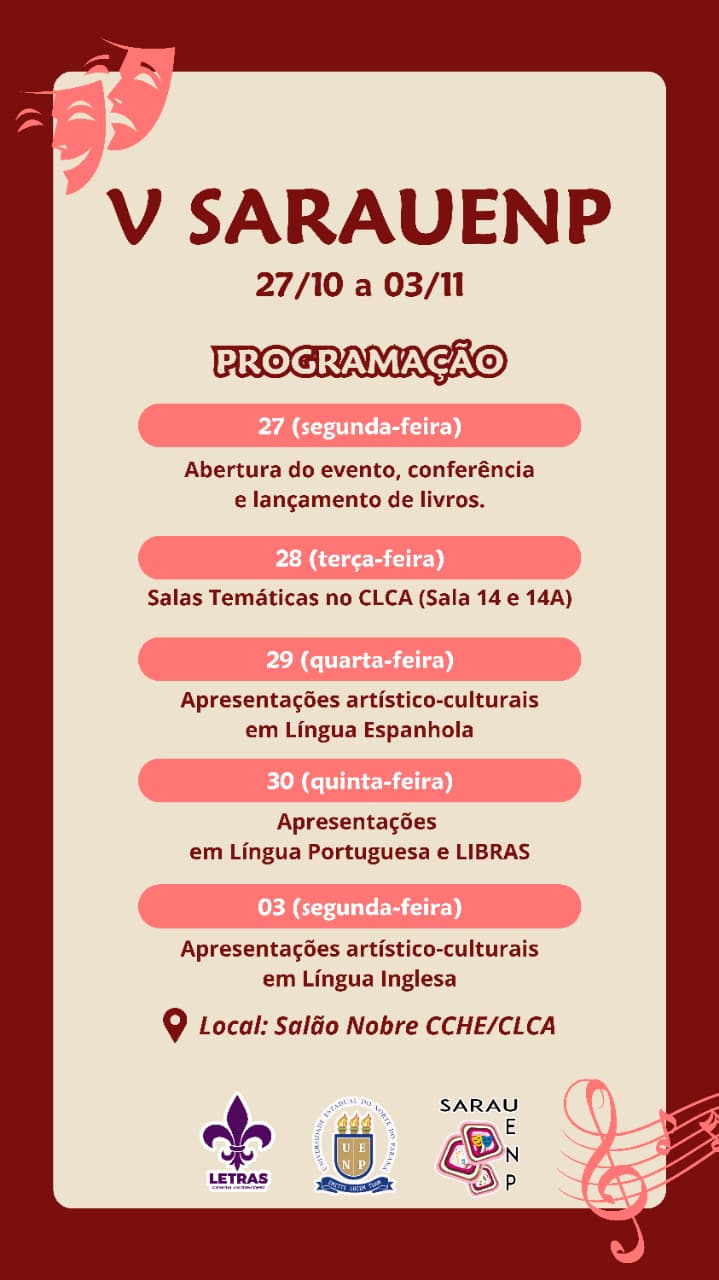 Programação V SARAUENP